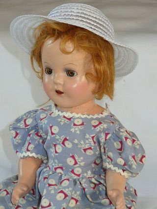 Vintage 1940s - 50s Composition Doll 16 