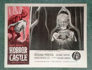 Horror Castle (1963) Us Half - Sheet Movie Poster - Christopher Lee