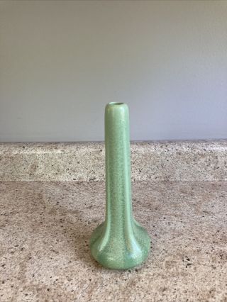 Haeger Geranium Matte Green Art Pottery Bud Vase