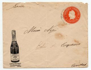 1901 Argentina Krug French Champagne Wine Advertising Cover Stationery