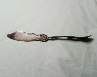 Vintage Silver Plate Twisted Handle Master Butter Knife W.  Ma.  Rogers A1