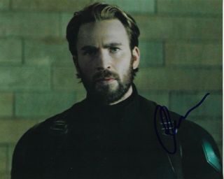 Chris Evans " Captain America " Autographed 8 X 10 Signed Photo