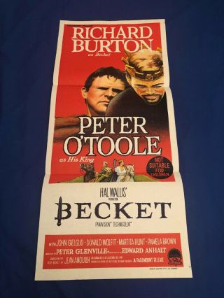 Becket Film Poster.  Richard Burton/ Peter O 