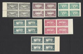 Revenues Matanzas Revenue Stamps Blocks Of 4