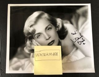 Vintage Hollywood Lizabeth Scott Autographed Photo Sexy Sultry Lipstick
