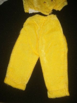 Vintage Barbie Clone Maddie Mod Yellow Pant And Vest Suit 3