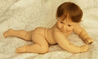BABY BOY DOLL ASHTON DRAKE  SNUG AS A BUG IN A RUG  REALISTIC PORCELAIN BABY 3