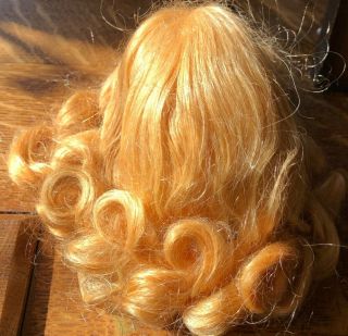 Vintage Doll Wig Size 10 Blonde Curls