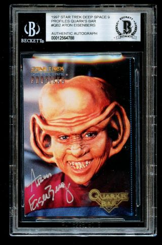 Aron Eisenberg Signed Autograph Auto 1997 Star Trek Deep Space 9 Card Bas Slab