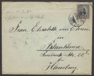 Chile 1920 Cover To Germany Single Franked 40c
