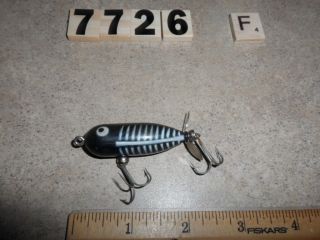 T7726 F Heddon Tiny Torpedo Fishing Lure Black Shore Minnow
