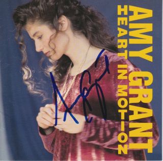 Amy Grant Signed Heart In Motion Cd