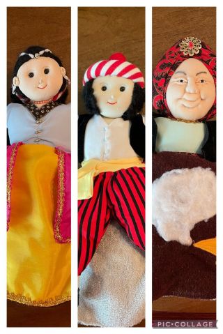 Aladdin,  Ariel,  And Beauty And The Beast - Set Of 3 Topsy Turvy Dolls