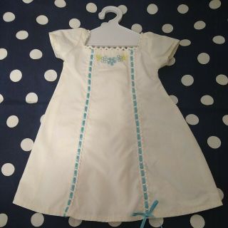 American Girl Historical Caroline Nightgown White Blue Lace With Hanger