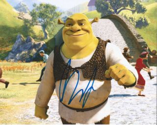 Actor Mike Myers Signed Shrek 8x10 Photo W/coa Eddie Murphey Donkey