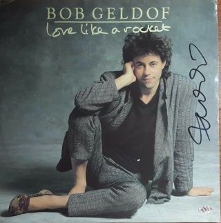 " The Boomtown Rats " Bob Geldof Hand Signed Album Cover Paas