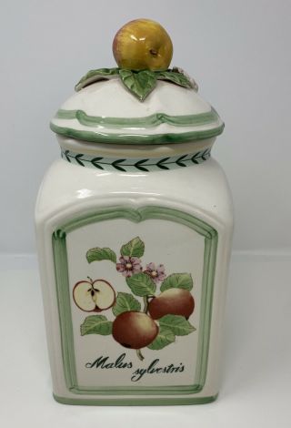 Villeroy & Boch French Garden Charm Ceramic Canister Apples