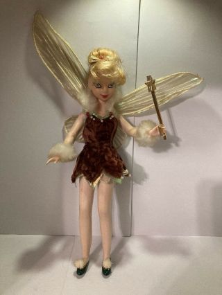 Vintage 1985 Holiday Sparkle Special Edition Tinkerbell Doll Disney With Stand