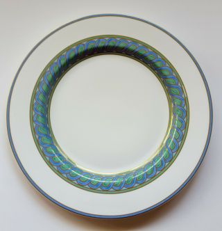 Torsade Bleu By Christofle Porcelain China 10 3/4 " Dinner Plate (s) Euc