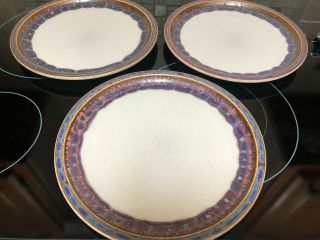 3 Denmark Copenhagen Stoneware B&g Bing Grondahl Dinner Plates10 1/4 " Mexico