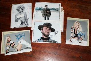 Clint Eastwood Varity Of Glossy 8 X 10 (5) Signed Photo 