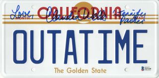 Claudia Wells Signed Auto Back To The Future License Plate Beckett Bas 9