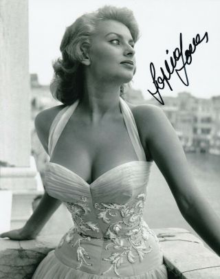 Sophia Loren Real Hand Signed Early 8x10 " Photo 2 Autographed