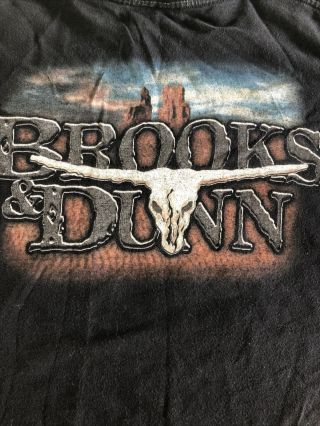 Vintage Brooks & Dunn Country Music T Shirt Tailgate Tour 2000 Men’s Size M