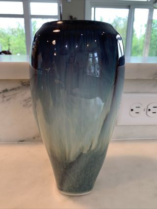 Large 9” Bill Campbell Pottery Vase - Vintage Ceramic Signed