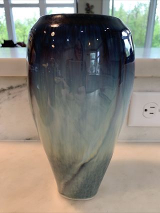 Large 9” Bill Campbell Pottery Vase - Vintage Ceramic Signed 2