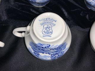 Set of 6 Royal Warwick China Cups and Saucers Kochs of Scotland Loch Dutch 3