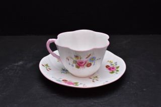 Rare Shelley Floral Flower Dainty Shape Tea Cup Saucer Set