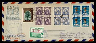 Dr Who 1963 Guatemala Slogan Cancel Airmail To Usa Block G17880