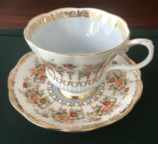 Rare Blue Color Royal Albert Green Park Series Perfect Cup And Saucer.