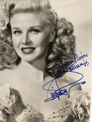Ginger Rogers Vintage Autographed 8/10 Photo Major Minor 2