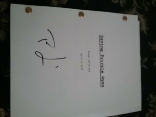 Saving Private Ryan Script Signed By Tom Sizemore