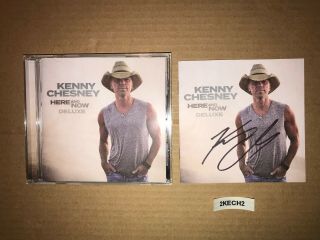 Out Last Night Kenny Chesney Hand Signed Autographed Here And Now Deluxe Cd Rare