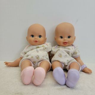HTF Fisher Price Little Mommy Baby So twins Dolls Doll Pink/purple Booties 2