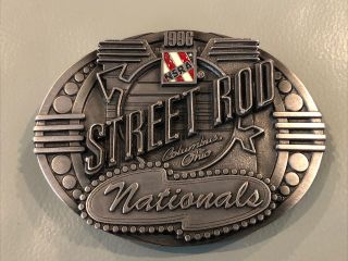 Vintage 1996 Street Rod Nationals Belt Buckle Hot Rod Nsra,