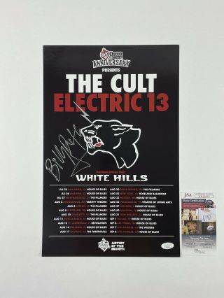 The Cult Signed Tour Concert Poster Electric Album Live 13 Tour Billy Duffy Jsa