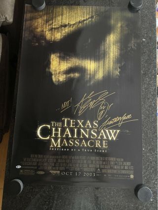 Andrew Bryniarski Signed Texas Chainsaw Massacre 27x40 Poster Bas