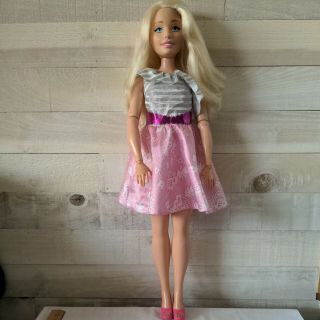 My Size Barbie 28 " Tall Best Fashion Friend Doll Blond Posable Rooted Eyelashes