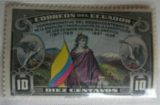 Ecuador 1938 - 39 Stamp 10 Diez Centavos Mnh Stamp Stampbook1 - 25