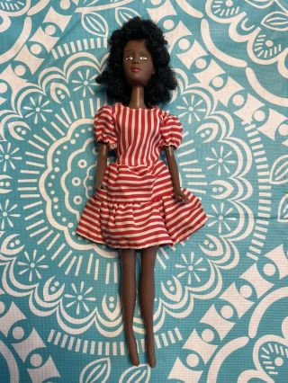 Vintage 1960s? Doll Black African American Barbie Clone Posable Rubber Legs