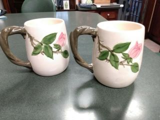 2 Vintage Franciscan Desert Rose 4.  5 " Grand Mugs