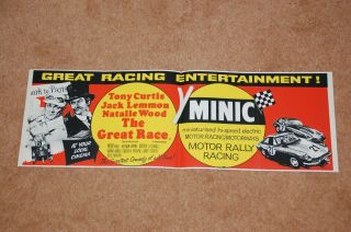 The Great Race (1965) / Triang Minic Tie - In - Rare Orig.  Banner Style Poster