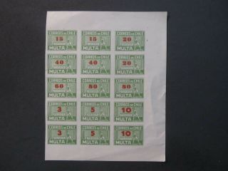 Chile - Liquidation Stock - Excelent Old Block Of Tax Stamps - 3375/02