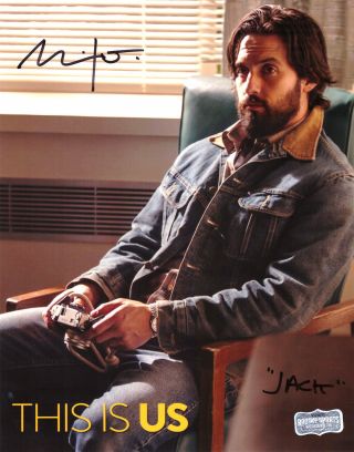 Milo Ventimiglia Signed This Is Us 8x10 Photo With " Jack " Inscription