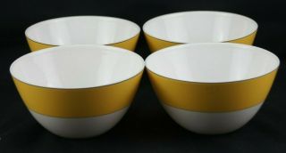 Lenox Kate Spade Gramercy Park Rutherford Yellow Circle Soup Cereal Bowl Set 4 A