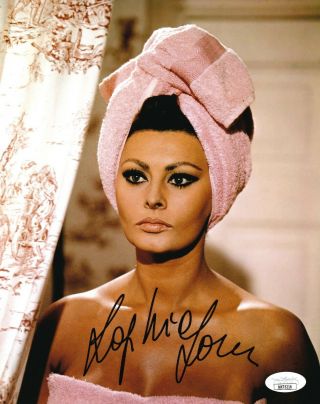 Sophia Loren Real Hand Signed Early 8x10 " Photo 5 Jsa Autographed